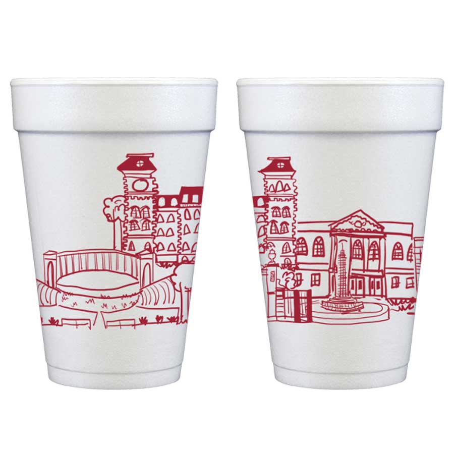 At Home Collection  Custom Vacation Home Drawing Foam Cups