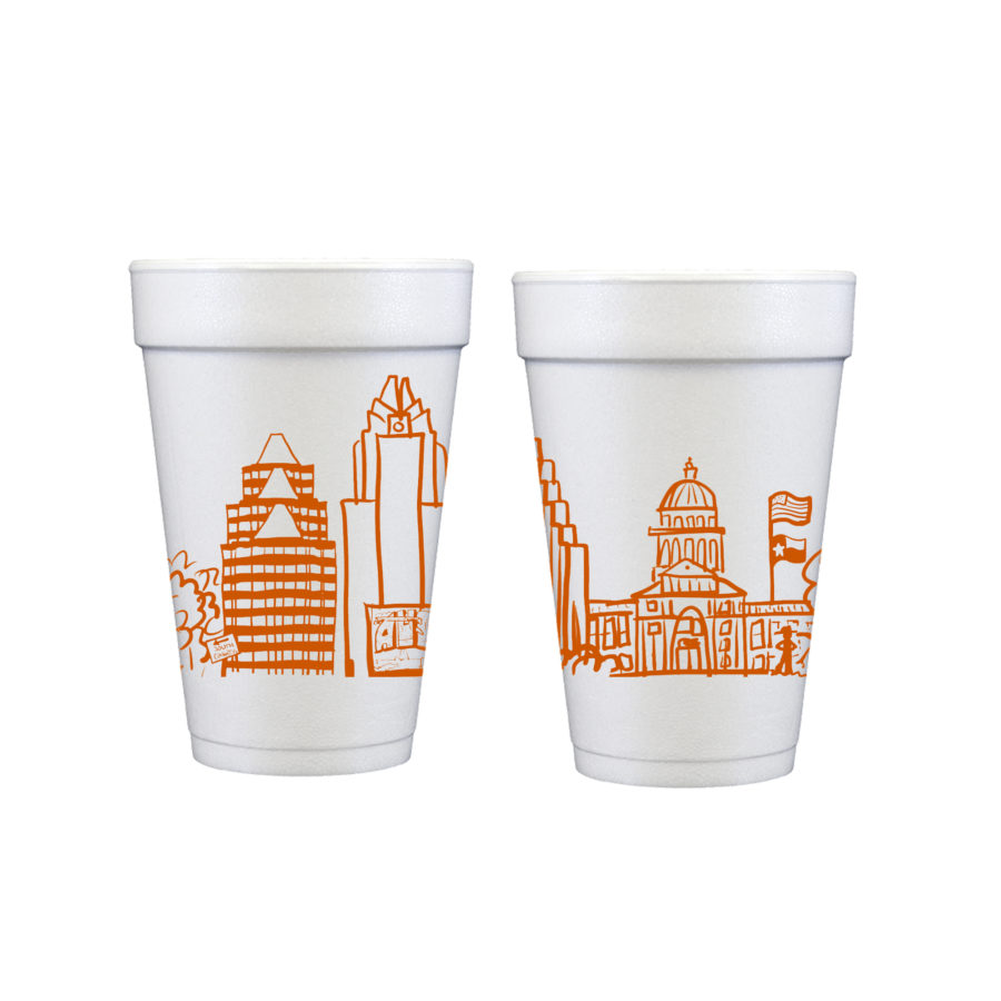 Custom Printed Campus Skyline Shatterproof Roadie Cups