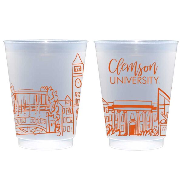 Clemson University Campus Skyline -Clemson {Frost Cup 10 Pack}