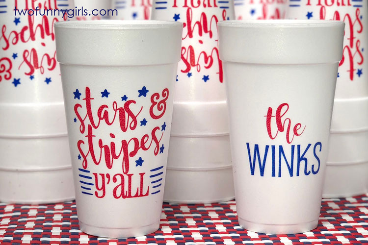 https://www.twofunnygirls.com/wp-content/uploads/2020/05/Custom-Foam-party-Cup-Stars-Stripes-yall-Summer-BBQ-July-4th-Memorial-Day.jpg