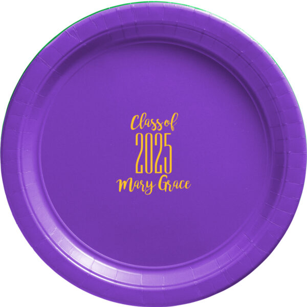 Personalized Disposable Paper Plate {Graduation}