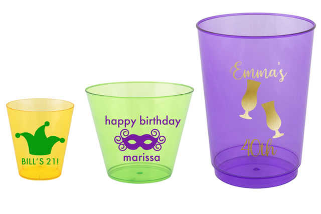 mardi gras cups personalized