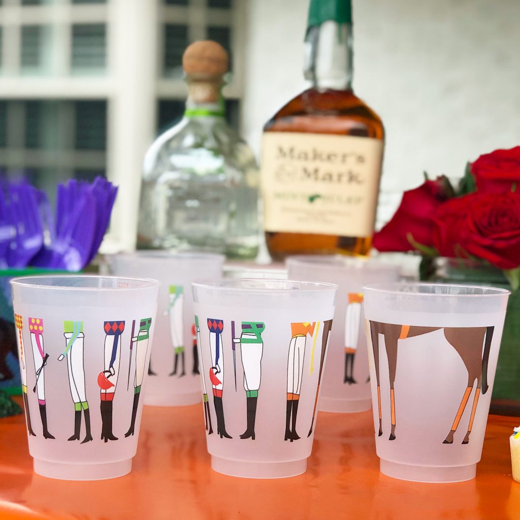 PrePrinted Plastic Frosted Cups for Kentucky Derby {Set of 10}