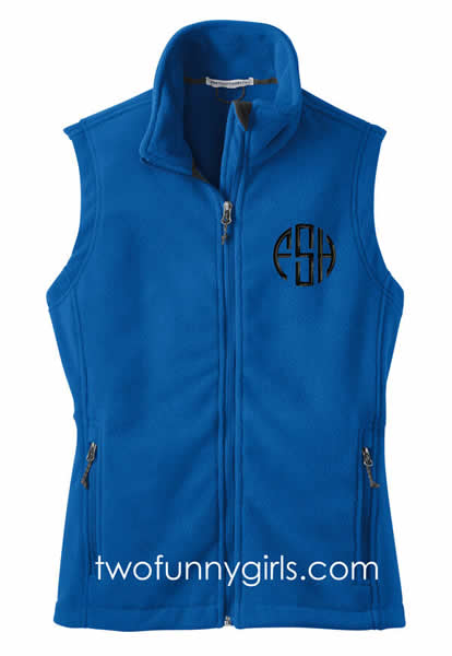 Monogrammed Fleece Jacket {Royal Blue}