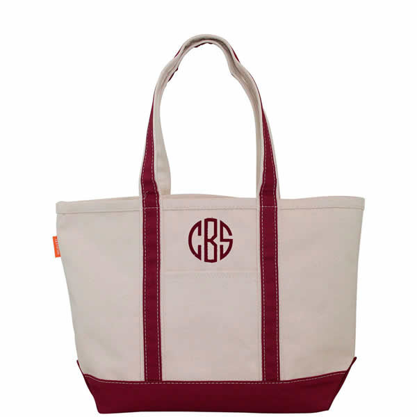 Personalized Initial Canvas Beach Bag,Monogrammed Gift Tote Bag