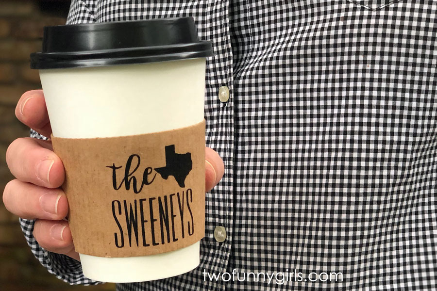Personalized Coffee Sleeves for Wedding