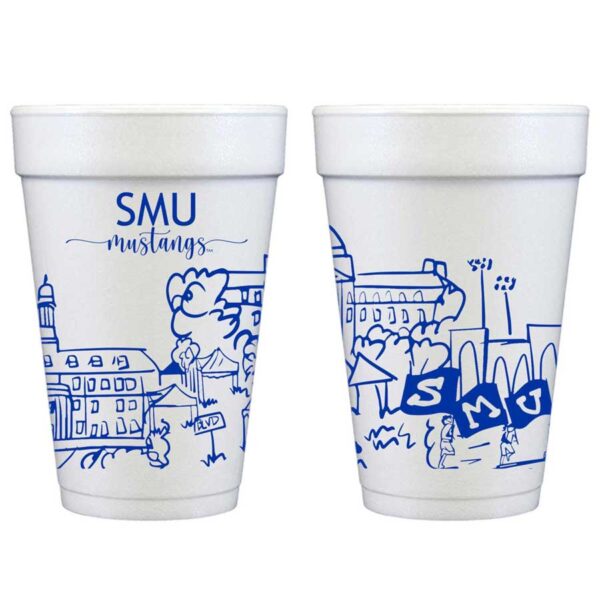 Southern Methodist University (SMU) Campus Skyline  -Dallas {Foam Cup 10 Pack}