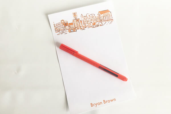 Personalized Notepad Set {University of Tennessee Campus Skyline ...