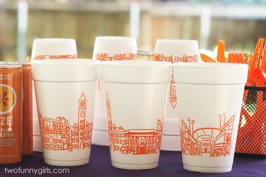 College Campus Skyline Styrofoam Cup 10 Pack