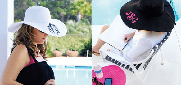 Custom Monogram Floppy Hat Personalized Sun Hat Women's Beach Hat  Monogrammed Kentucky Derby Hat, Bachelorette Party Hats