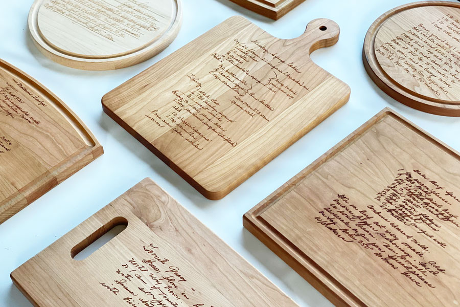 Personalized Recipe Cutting Boards  Engrave Your Favorite Handwritten  Recipes