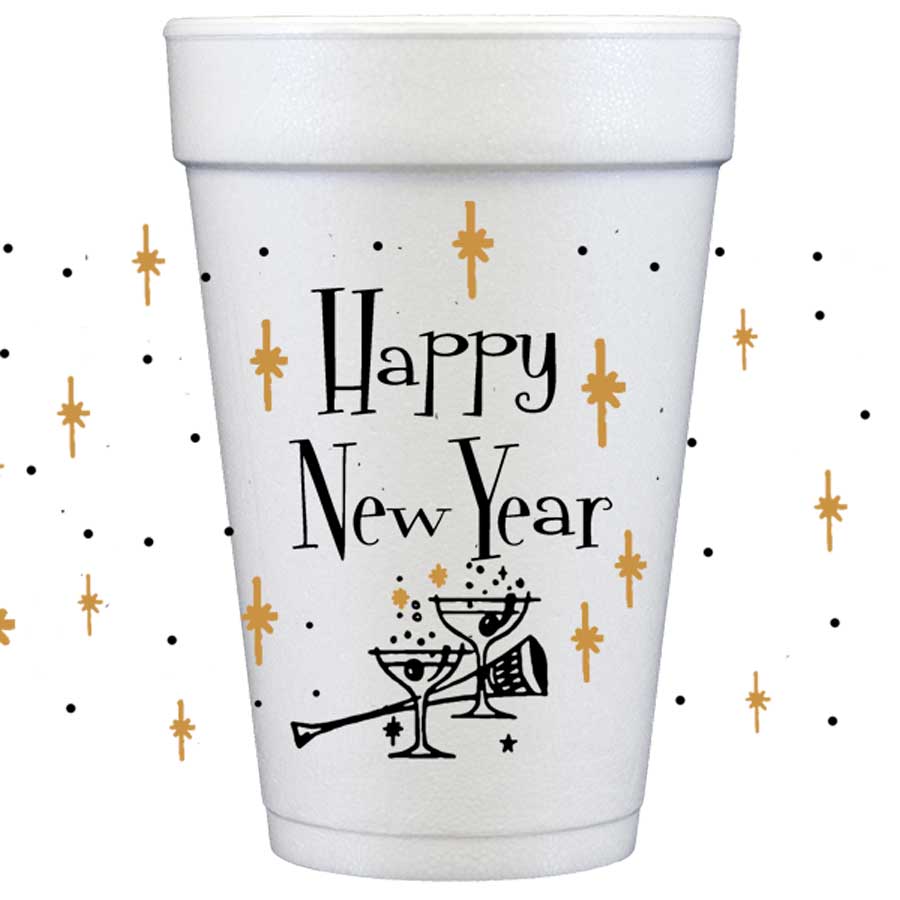 Ho Ho Ho LV Gold Styrofoam Cups Sleeve