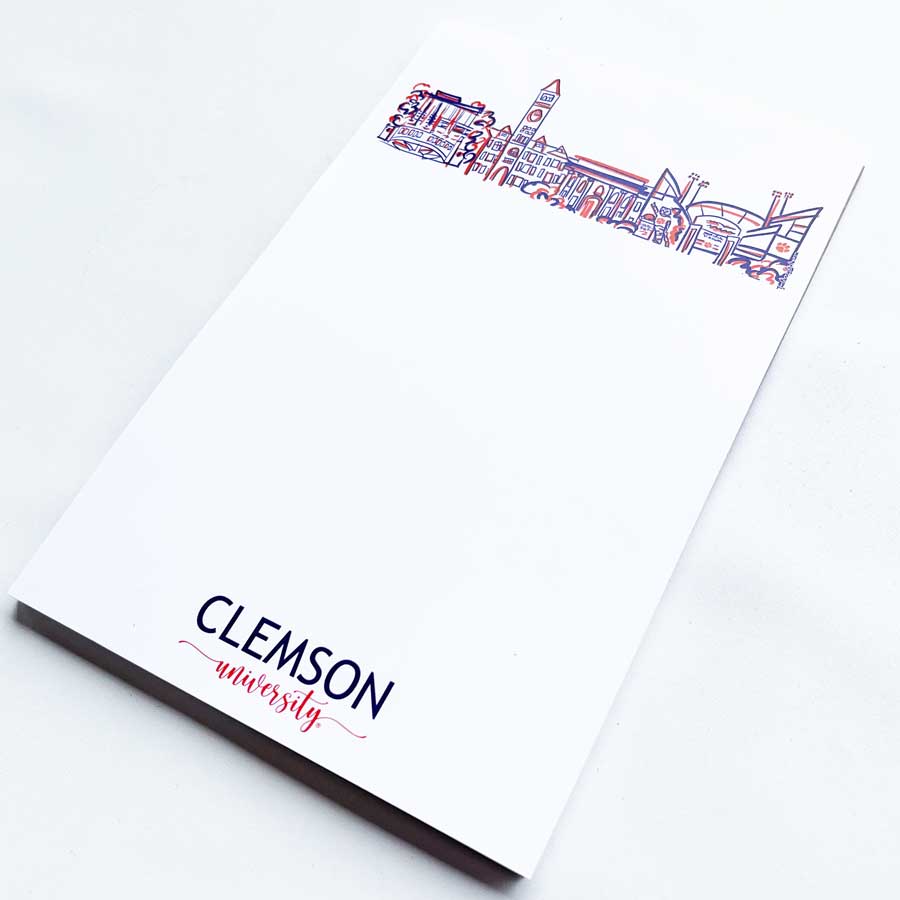 College Campus Skyline Notepad And Stationery