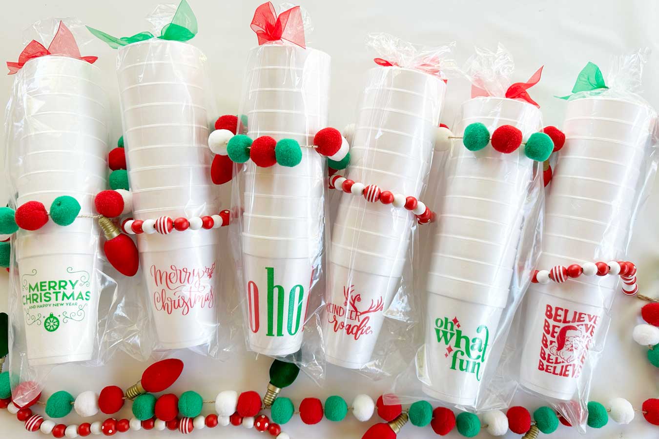 Fun Merry Christmas Y'all Clear Plastic Cups