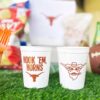 University of Texas - Austin Logo/Hook 'Em Horns {Plastic Stadium Cup 10 Pack} - Image 3