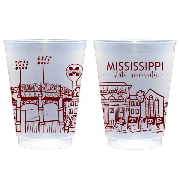 Mississippi State Campus Skyline - Starkville {Frosted Cup 10 Pack}